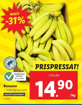 Lidl Bananer erbjuda