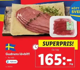 Lidl Gudruns lövbiff erbjuda