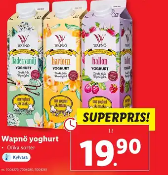 Lidl Wapnö yoghurt erbjuda