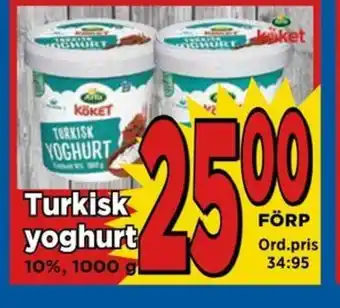 Supergrossen Turkisk yoghurt erbjuda