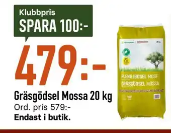 Granngården Gräsgödsel Mossa 20 kg erbjuda