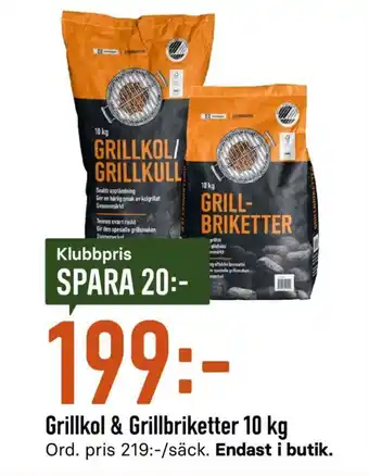 Granngården Grillkol & Grillbriketter 10 kg erbjuda