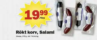 Pekås Rökt korv, Salami erbjuda