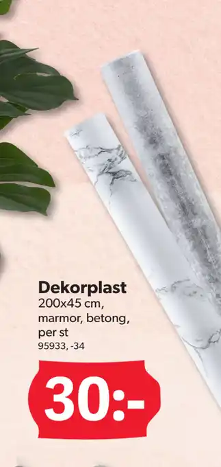 DollarStore Dekorplast erbjuda