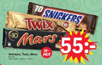 DollarStore Snickers, Twix, Mars erbjuda