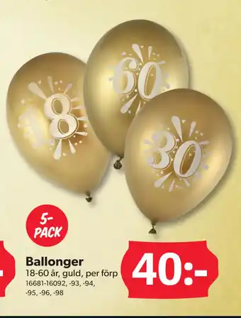 DollarStore Ballonger erbjuda