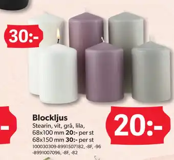 DollarStore Blockljus erbjuda