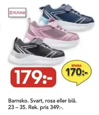 Bo Ohlsson Barnsko. Svart, rosa eller blå. 23-35 erbjuda