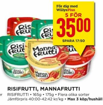 Willys Hemma Risifrutti Mellanmål erbjuda