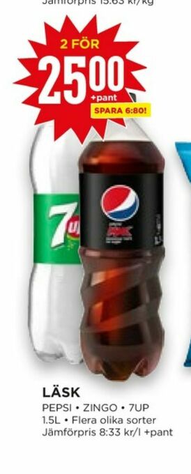 Willys Hemma Pepsi Max Läskedryck erbjuda