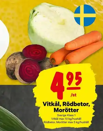 City Gross Vitkål, Rödbetor, Morötter erbjuda