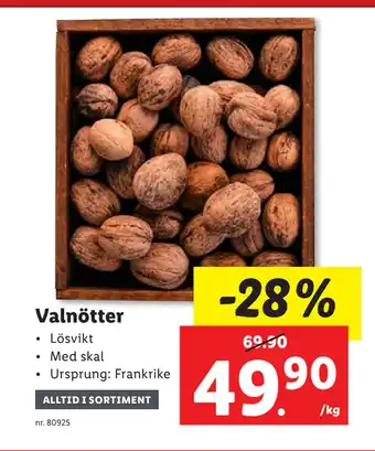 Lidl Valnötter erbjuda