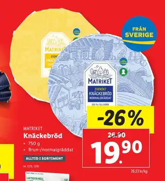 Lidl Knäckebröd erbjuda