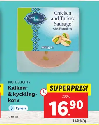 Lidl Kalkon& kycklingkorv erbjuda