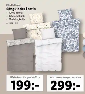 Lidl Sängkläder i satin erbjuda