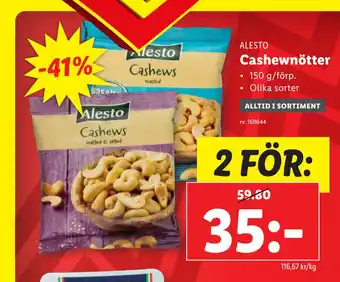 Lidl Cashewnötter erbjuda