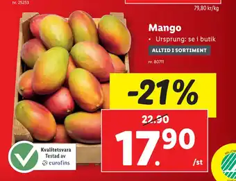 Lidl Mango erbjuda