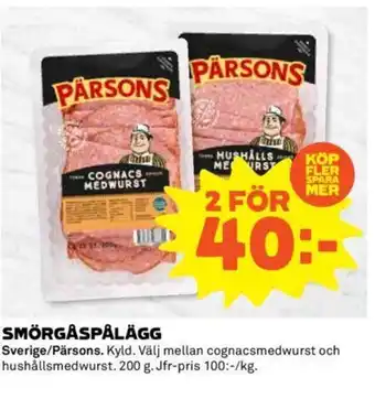 Coop SMÖRGÅSPÅLÄGG erbjuda
