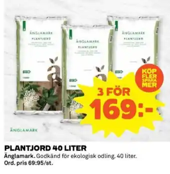 Coop PLANTJORD 40 LITER erbjuda