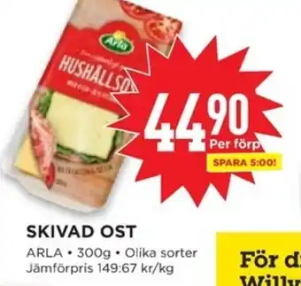 Willys SKIVAD OST erbjuda
