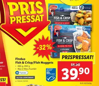Lidl Fish & crisp fiskpinnar erbjuda
