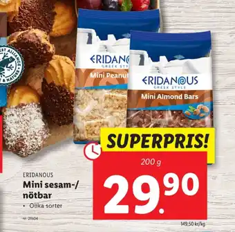 Lidl Eridanous bars erbjuda