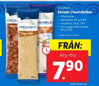 Lidl Eridanous bars erbjuda