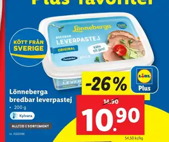 Lidl Lönneberga leverpastej erbjuda