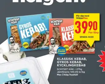 Willys Schysst käk kebab erbjuda