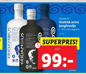 Lidl Eridanous olivolja erbjuda