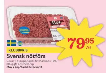 Hemköp Garant nötfärs 12% erbjuda