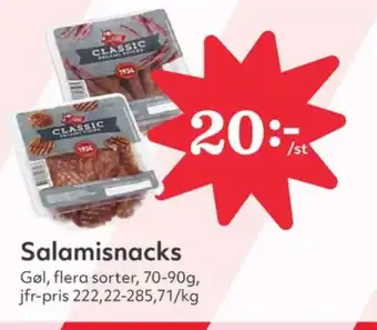 Hemköp Gøl salami sticks erbjuda