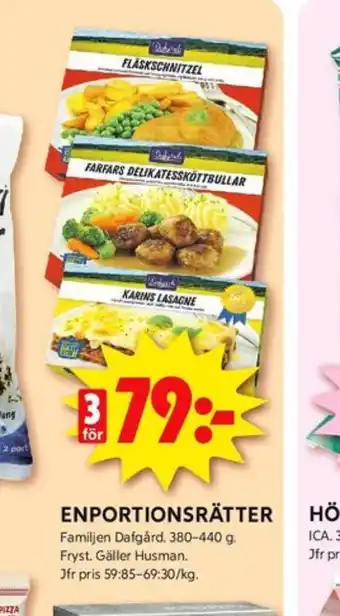 ICA Kvantum Dafgårds färdigrätter erbjuda