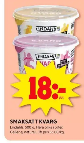 ICA Kvantum Lindahls kvarg erbjuda