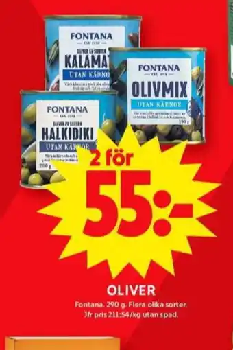 ICA Maxi Fontana oliver erbjuda