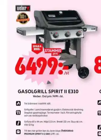 ICA Maxi Weber gasolgrill erbjuda