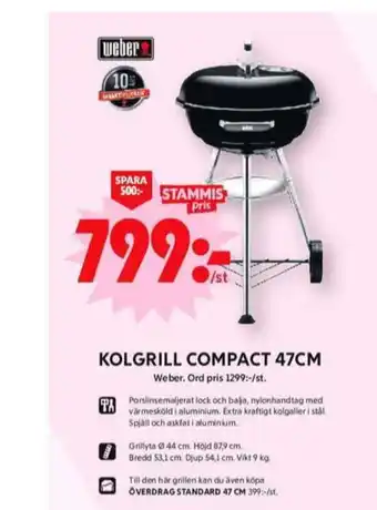 ICA Maxi Weber klotgrill erbjuda