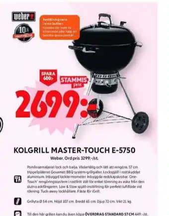 ICA Maxi Weber klotgrill erbjuda