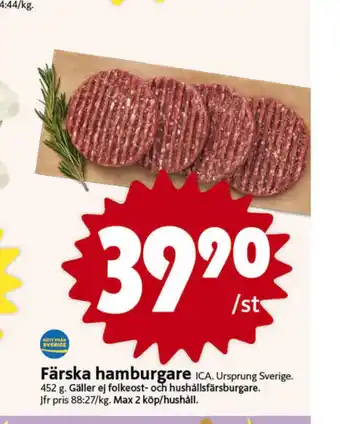 ICA Nära Ica hamburgare erbjuda
