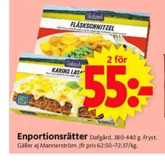 ICA Supermarket Dafgårds färdigrätter erbjuda