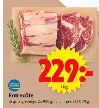 ICA Supermarket Ica entrecôte erbjuda