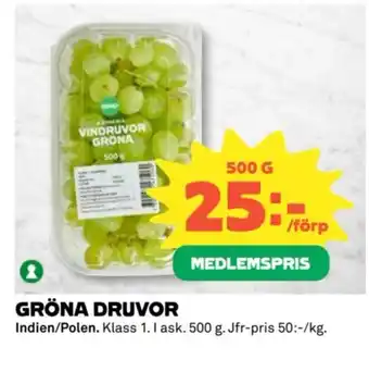 Coop GRÖNA DRUVOR erbjuda