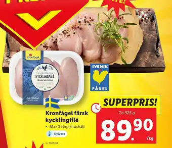Lidl Kronfågel färsk kycklingfilé erbjuda