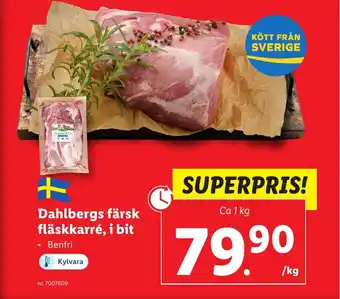 Lidl Dahlbergs färsk fläskkarré, i bit erbjuda