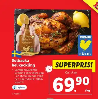 Lidl Solbacka hel kyckling erbjuda