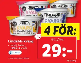 Lidl Lindahls kvarg erbjuda