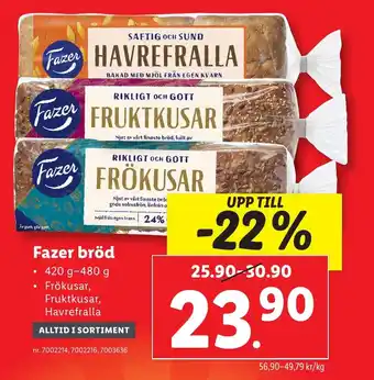 Lidl Fazer bröd erbjuda
