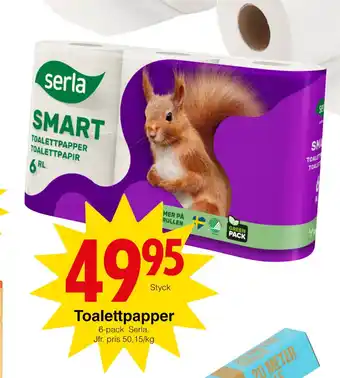 Matöppet Toalettpapper erbjuda