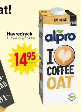 Matöppet Havredryck erbjuda