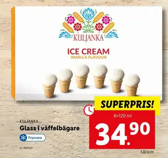 Lidl KULJANKA Glass i våffelbägare erbjuda